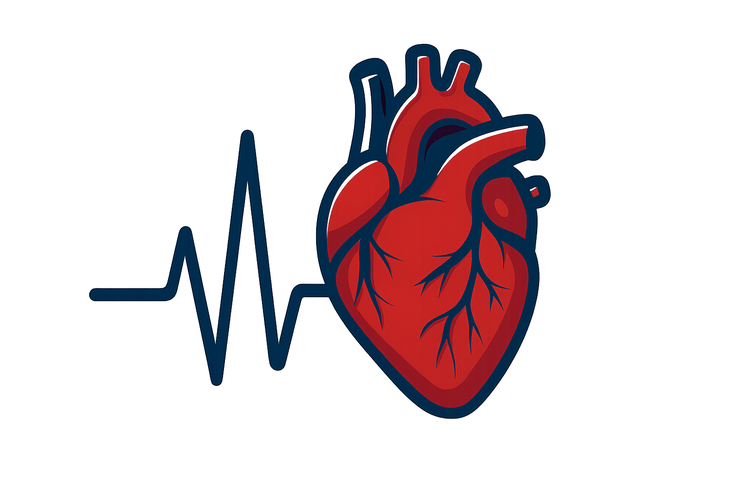 CardioReha Logo with Heart and ECG